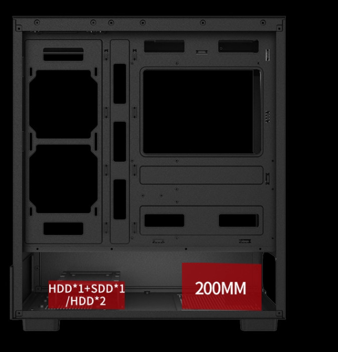 Gaming Kućište SNOWMAN CS087 + 9 X ARGB FAN INCLUDED