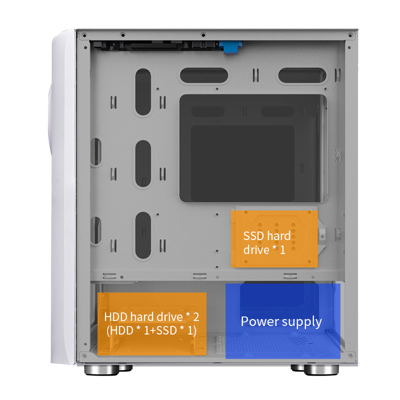 Gaming Kućište SNOWMAN CS029 White RGB FRONT PANEL