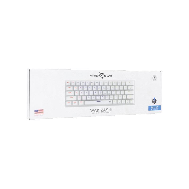 Tastatura White Shark GK-002221V2 WAKIZASHI-2 Bijela Blue.Sw