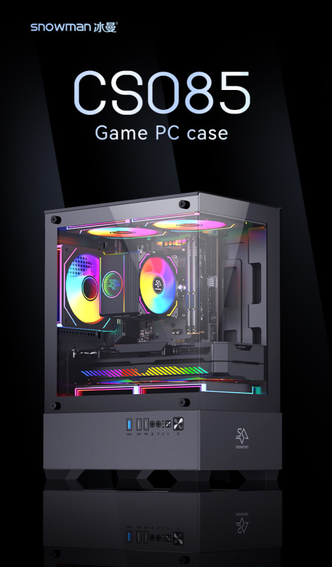 Gaming Kućište SNOWMAN CS085 White + 3 X LED FAN INCLUDED