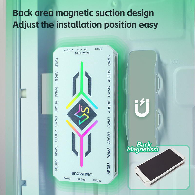 ARGB FAN HUB H9 + REMOTE CONTROLLER 9 X ARGB/ 9 X POWER