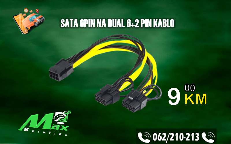 Sata 6pin na dual 6+2 pin kablo
