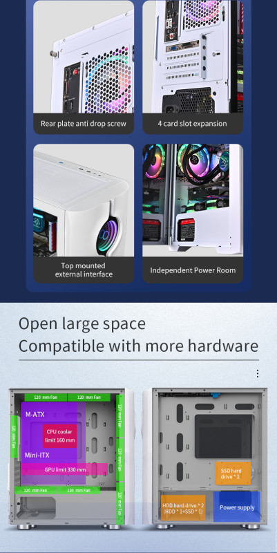 Gaming Kućište SNOWMAN CS029 RGB FRONT PANEL