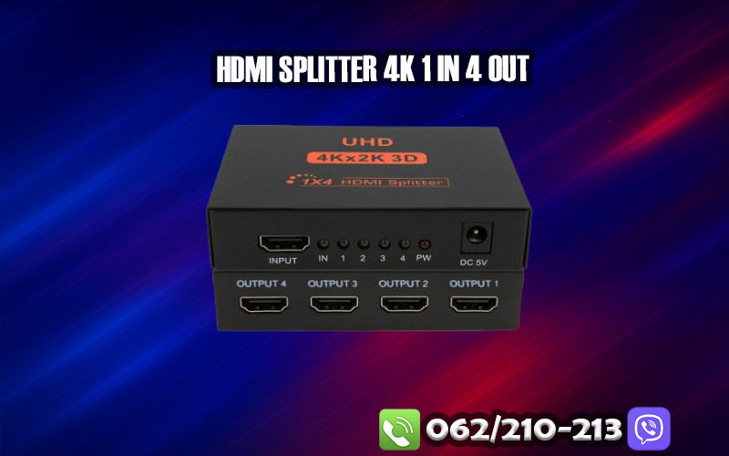 HDMI Splitter 4K 1 in 4 out