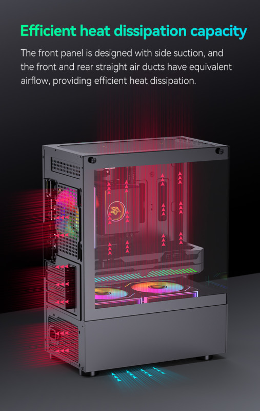 Gaming Kućište SNOWMAN CS054 + 3 X LED FAN INCLUDED