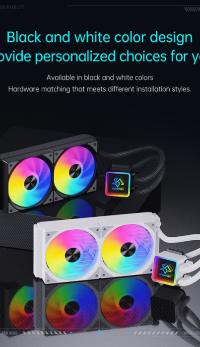 SNOWMAN Vodeno hladjenje KS240 ARGB CRNO  All Socket AMD / INTEL