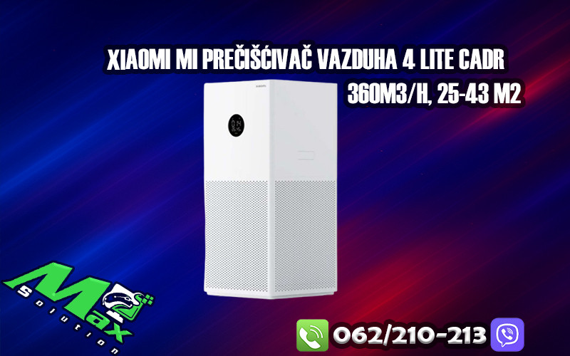 Xiaomi Mi prečišćivač vazduha 4 Lite CADR 360m3/h, 25-43 m2