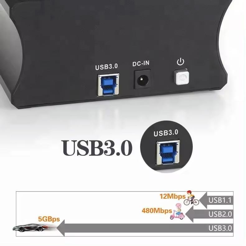 DOUBLE HDD DOCKING USB 3.0 D2U3X