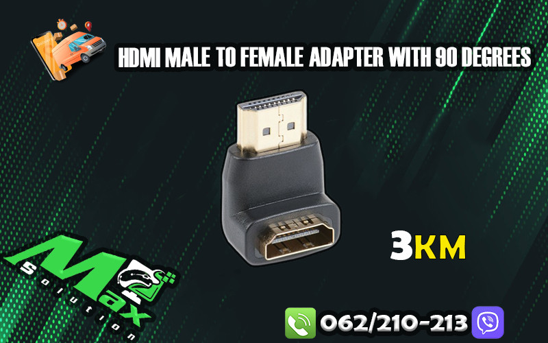 HDMI male to female adapter with 90 degrees