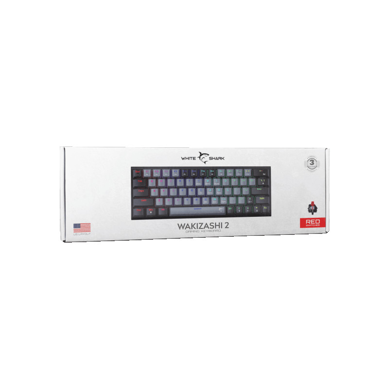 Tastatura White Shark GK-002711V2 WAKIZASHI-2 Sivo-Crna