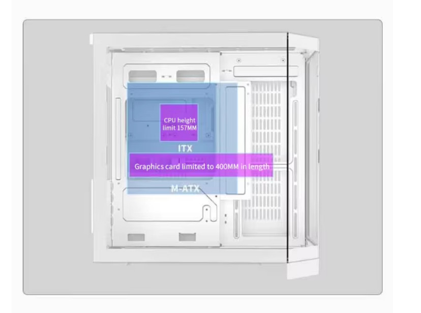 Gaming Kućište SNOWMAN CS091 White + 7 X ARGB FAN INCLUDED