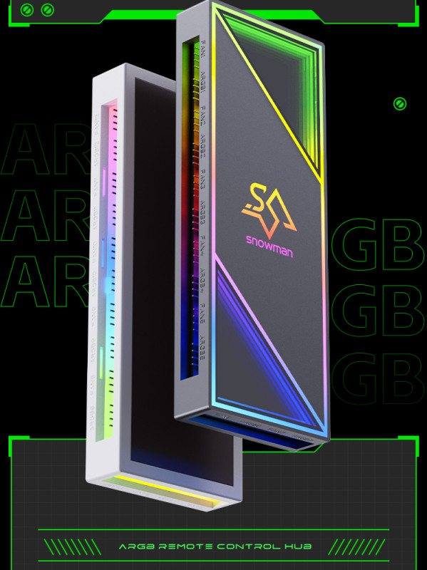 ARGB FAN HUB H12 + REMOTE CONTROLLER 12 X ARGB - 12 X POWER