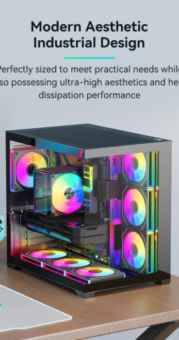 Gaming Kućište SNOWMAN CS015 + 10 X ARGB FAN