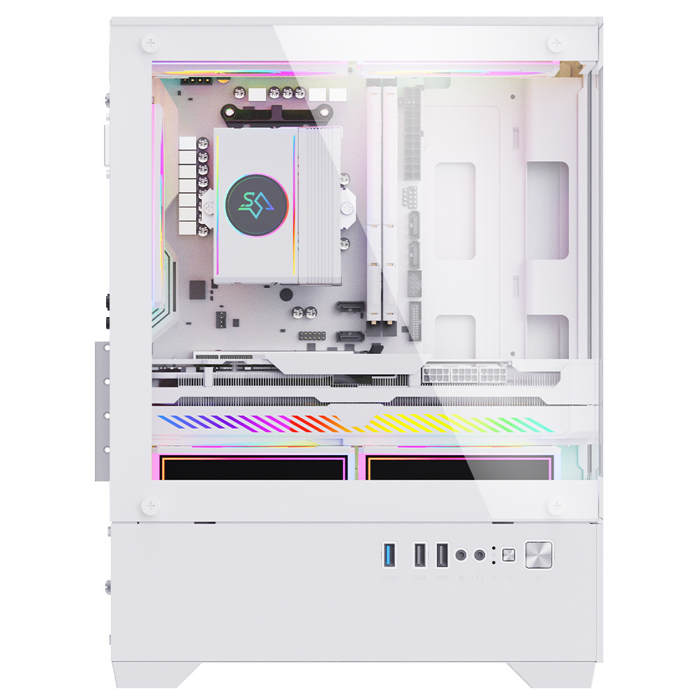 Gaming Kućište SNOWMAN CS085 White + 3 X LED FAN INCLUDED