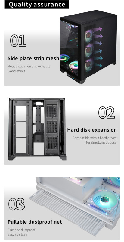 Gaming Kućište SNOWMAN CS005 + 8 X ARGB FAN INCLUDED
