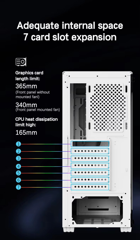 Gaming Kućište SNOWMAN CS027 White RGB FRONT PANEL