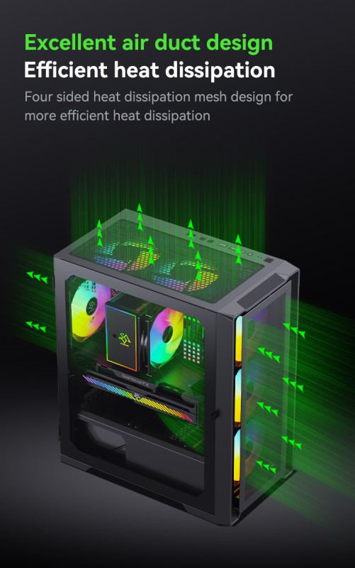Gaming Kućište SNOWMAN CS032 White + 3 X LED FAN INCLUDED