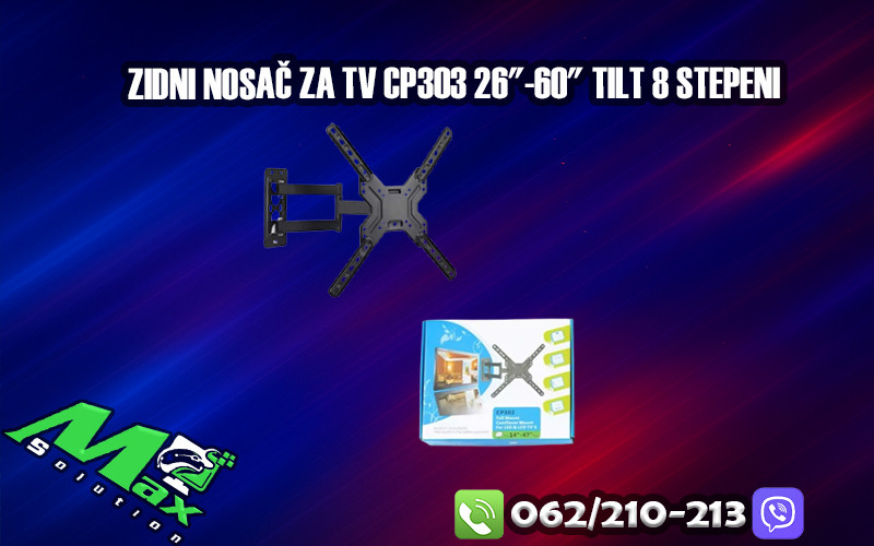 Zidni nosač za TV CP303 26"-60" tilt 8 stepeni