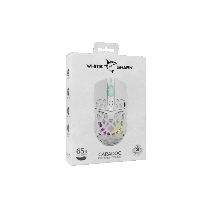MIS White Shark GM-5018 CARADOC RGB 7200dpi Bijeli