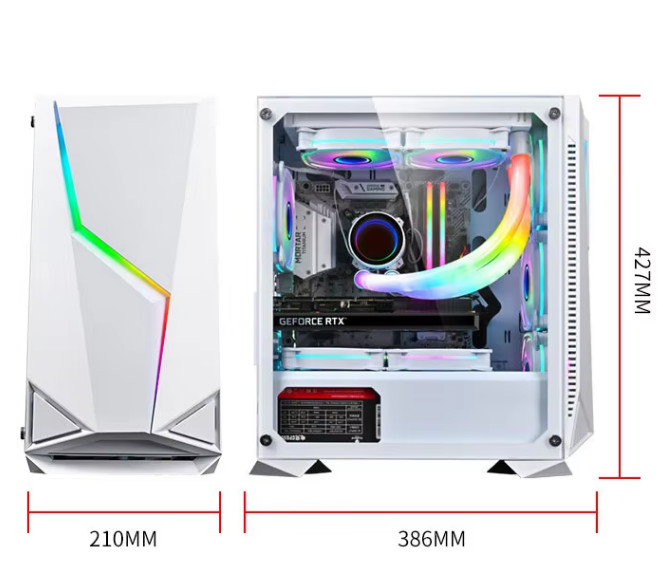 Gaming Kućište SNOWMAN CS076 White RGB FRONT PANEL