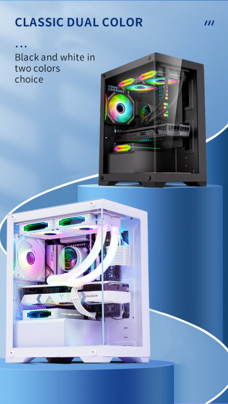 Gaming Kućište SNOWMAN CS036 White + 3 X LED FAN INCLUDED