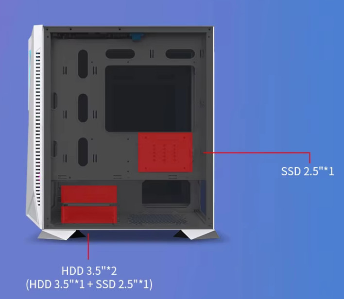 Gaming Kućište SNOWMAN CS076 White RGB FRONT PANEL