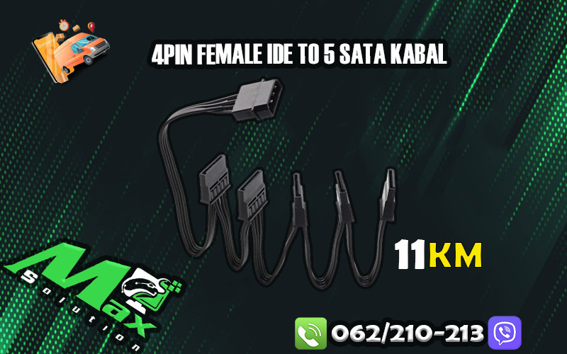 Kabal Adapter 4Pin female IDE to 5 sata kabal