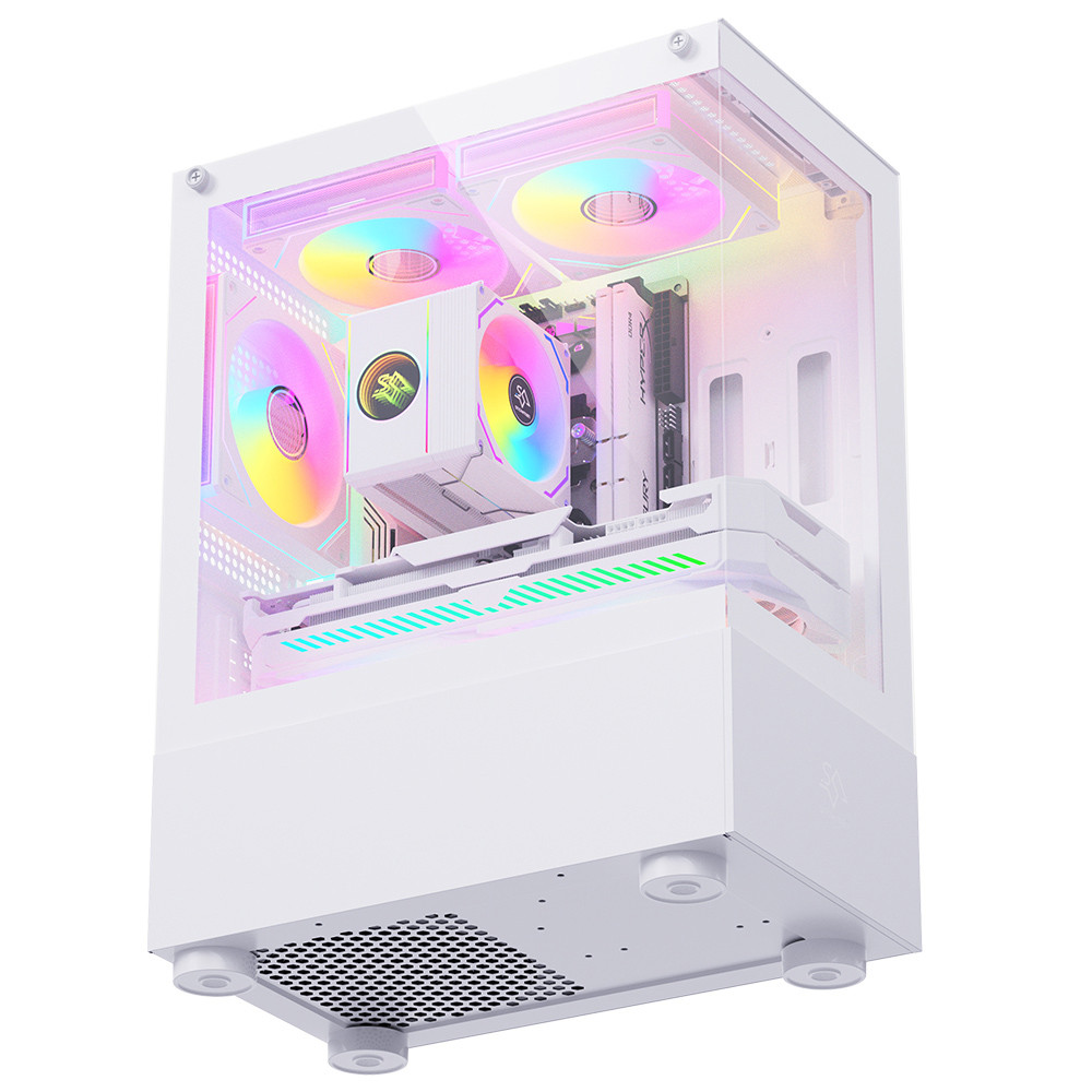 Gaming Kućište SNOWMAN CS054 White + 3 X LED FAN INCLUDED