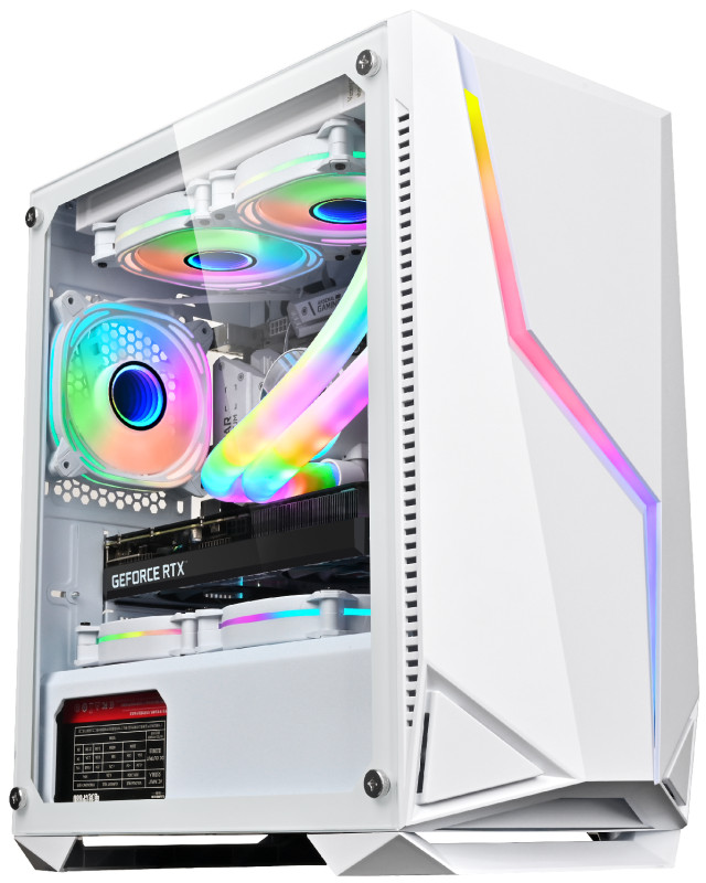 Gaming Kućište SNOWMAN CS076 White RGB FRONT PANEL