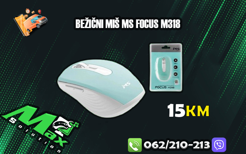 Bezicni mis MS FOCUS M318 / zeleni