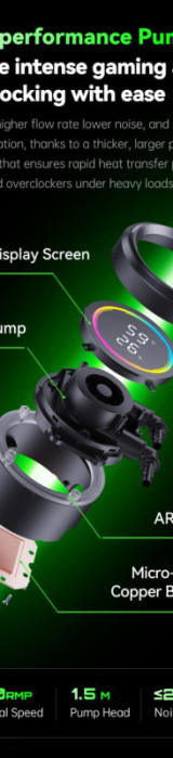 SNOWMAN Vodeno hladjenje KM240 ARGB CRNI All Socket AMD / INTEL