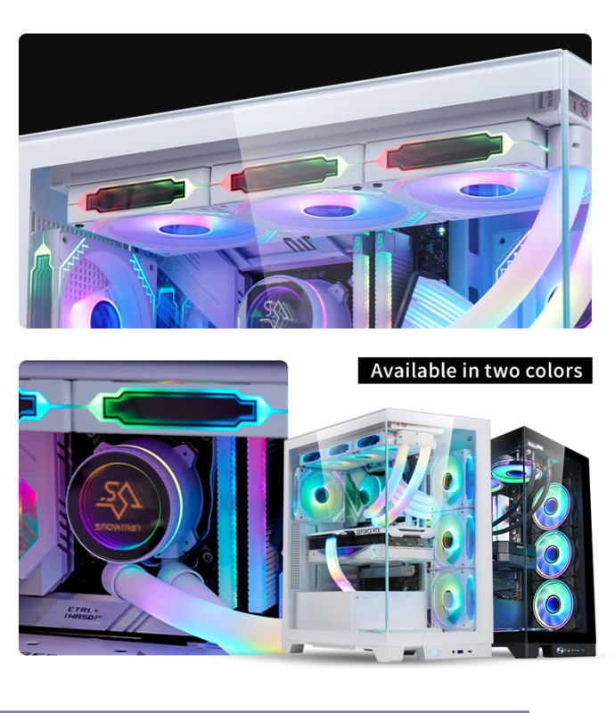 Gaming Kućište SNOWMAN CS005 + 8 X ARGB FAN INCLUDED