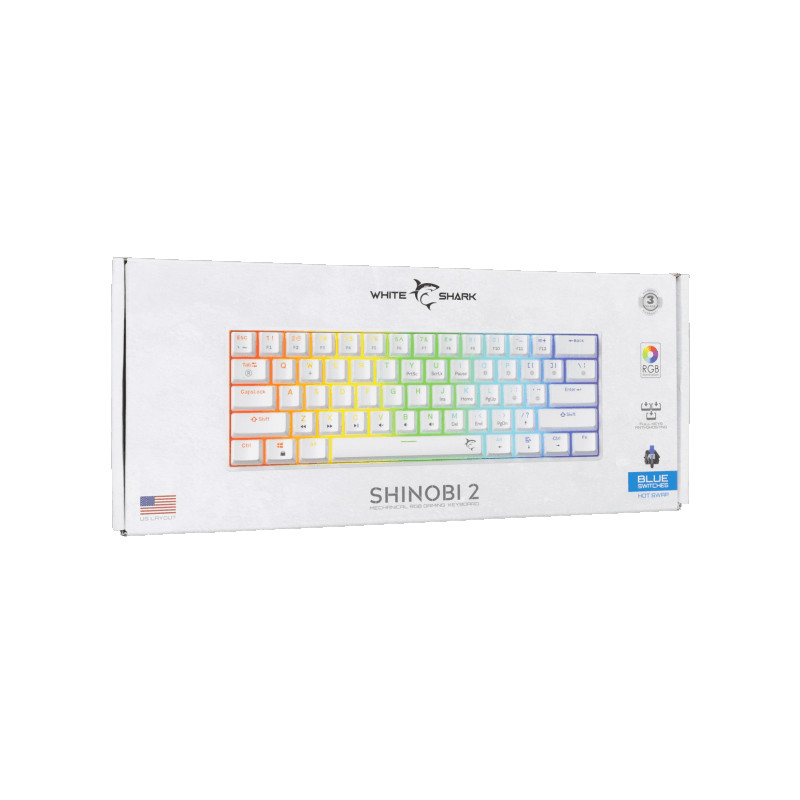 MEHANICKA Tastatura White Shark GK-004221 SHINOBI-2 Bijela Blue.S