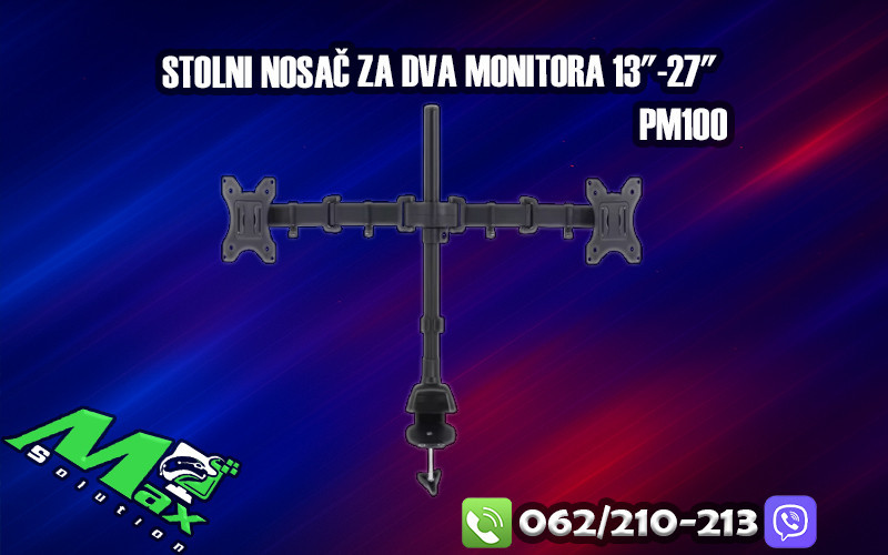 Stolni Nosac za Dva Monitora 13"-27" PM100