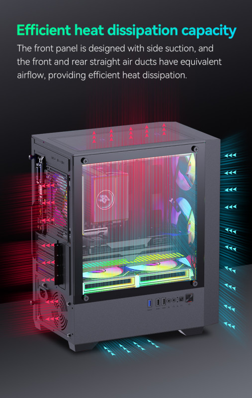 Gaming Kućište SNOWMAN CS084 White + 3 X LED FAN INCLUDED