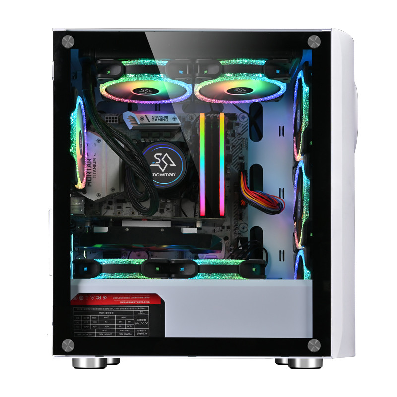 Gaming Kućište SNOWMAN CS029 White RGB FRONT PANEL