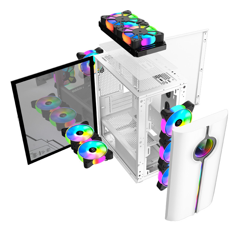 Gaming Kućište SNOWMAN CS029 White RGB FRONT PANEL
