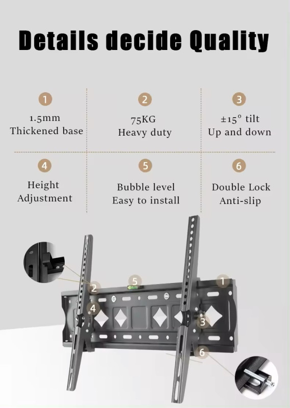Nosač za TV C53 42"-75" Tilt 15 stepeni