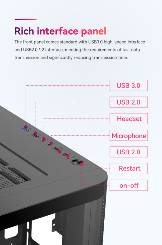 Gaming Kućište SNOWMAN CS083 + 7 X ARGB FAN INCLUDED