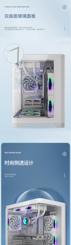 Gaming Kućište CS048 SNOWMAN White + 7 X ARGB FAN INCLUDED