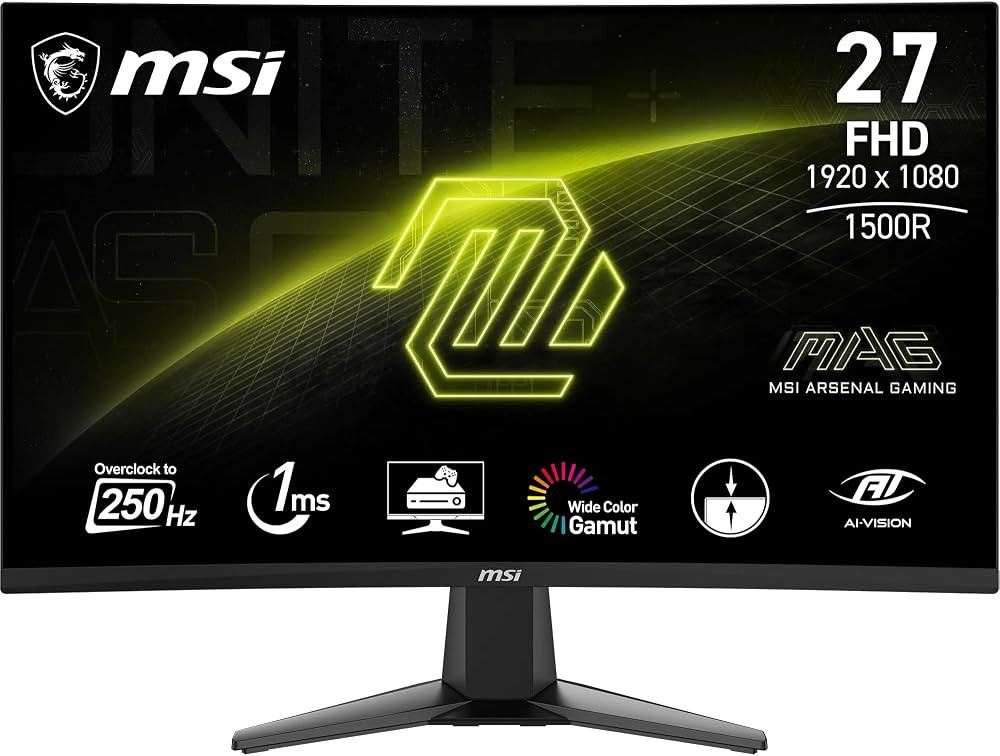 Monitor Zakrivljeni Gaming MSI 27 MAG 27C6x FHD 240Hz