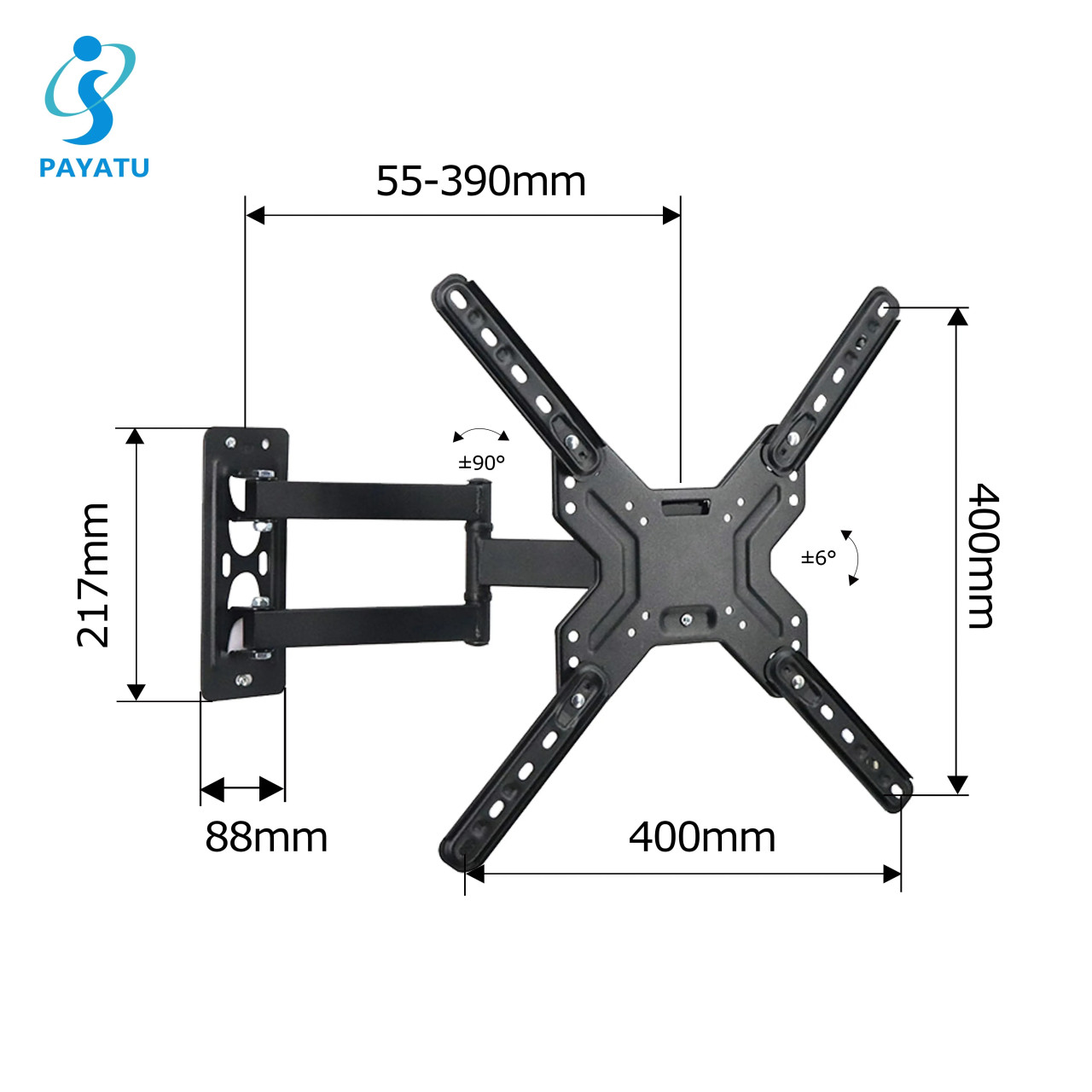 Zidni nosač za TV CP303 26"-60" tilt 8 stepeni