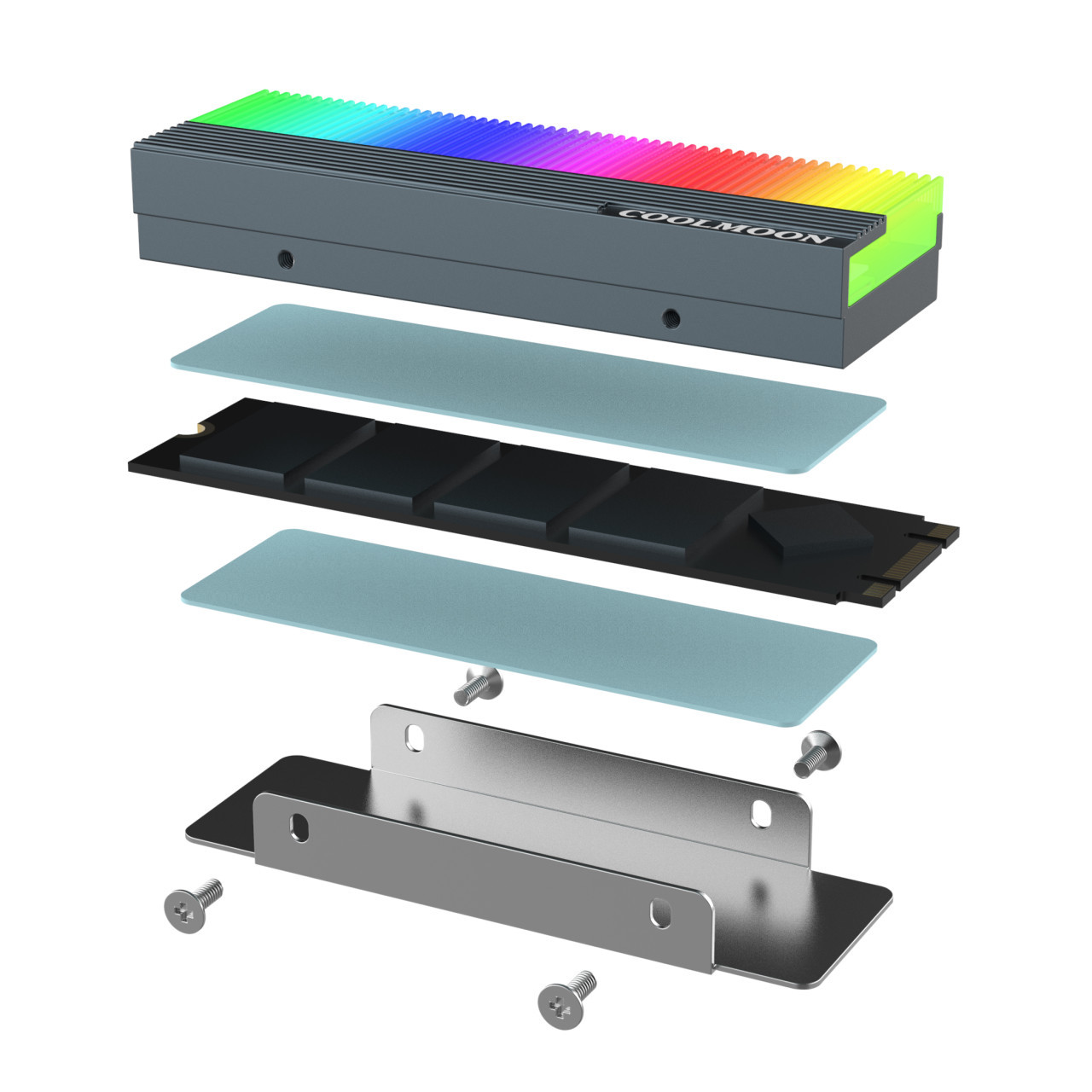 Hladnjak za NVMe COOLER CM-M2A White ARGB
