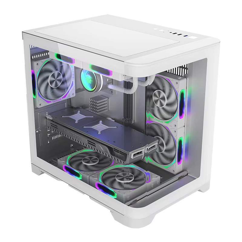 Gaming Kućište CS048 SNOWMAN White + 7 X ARGB FAN INCLUDED