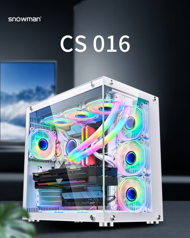 Gaming Kućište SNOWMAN CS016 + 10 X ARGB FAN INCLUDED