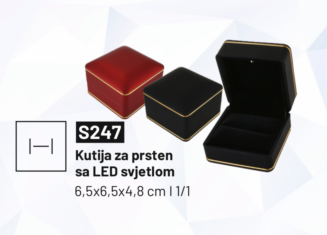 Kutija za prsten sa LED svjetlom 1/1