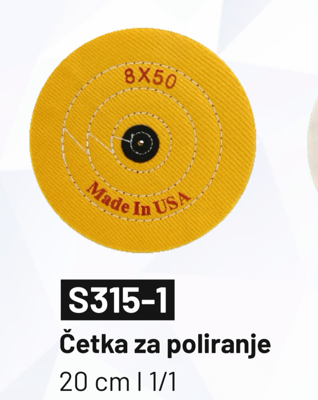 Četka za poliranje žuta 20 cm 1/1
