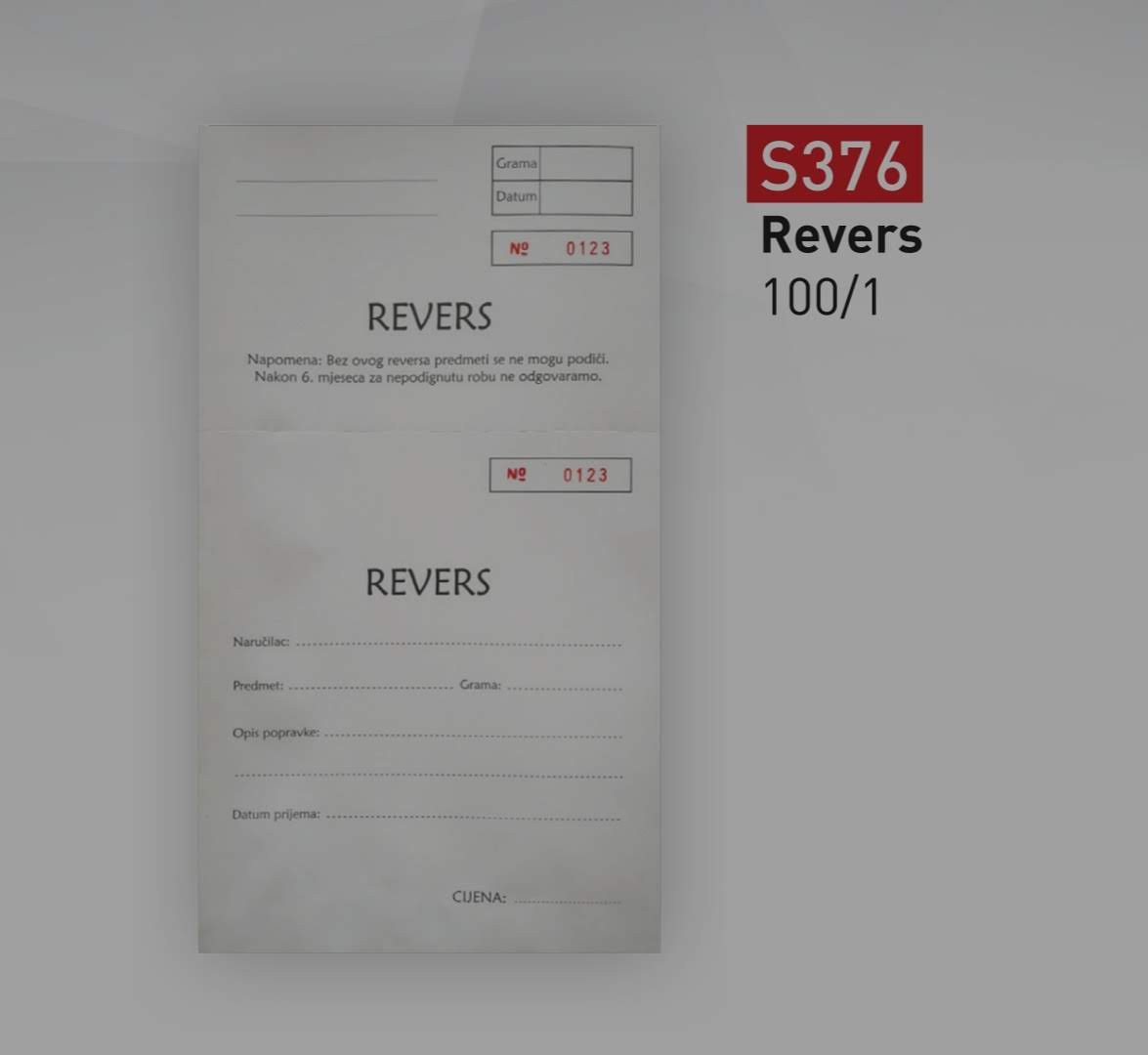 Revers 100/1