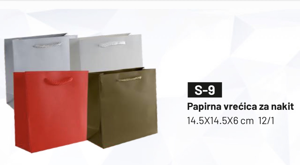 Papirna vrećica za nakit 12/1
