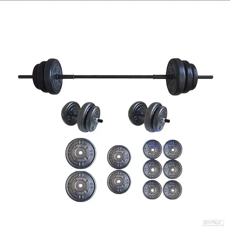 Set bučica i šipki za trening - 45kg